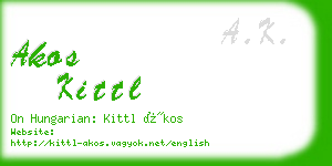 akos kittl business card